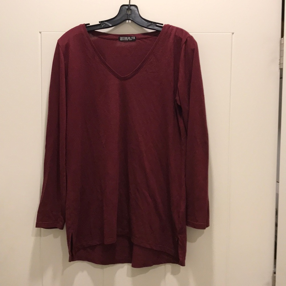 Cotton On v neck long sleeve shirt